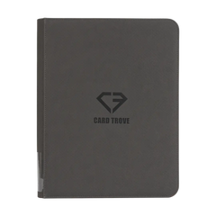 9-Pocket Toploader Card Binder - Trove Limited in grey with a logo, designed for 252 trading cards.