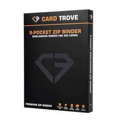 9-Pocket Card Binder Black - Premium binder for 360 standard trading cards with sideloading compartments.