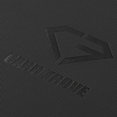 9-Pocket Card Binder Black textured exterior with embossed Card Trove logo and premium black finish.