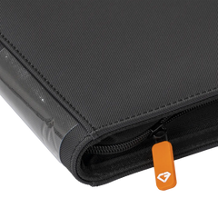 9-Pocket Card Binder Black showcasing premium material and sleek zipper design for secure card storage.