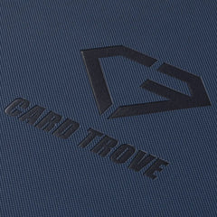 9-Pocket Card Binder Blue logo and texture details on premium binder surface.