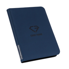 9-Pocket Card Binder Blue showcasing a sturdy design and premium feel for storing trading cards.