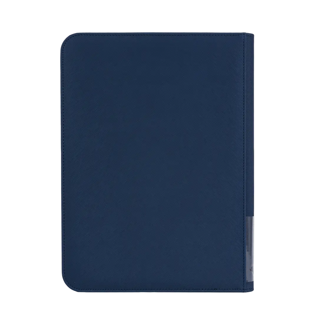 9-Pocket Card Binder Blue, sturdy and premium binder for trading cards with smooth zipper and quality finishes.