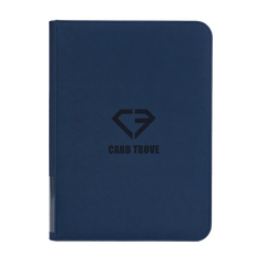9-Pocket Card Binder Blue for storing 360 standard trading cards with ultra-clear compartments.