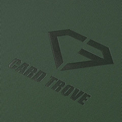 9-Pocket Card Binder Green with textured surface and CARD TROVE logo.