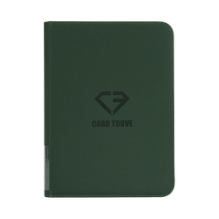 9-Pocket Card Binder Green, premium binder for storing 360 standard trading cards, splash and impact resistant.