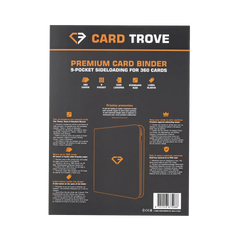 9 Pocket Card Binder with premium design for 360 standard trading cards, featuring sideloading pockets and sturdy construction.