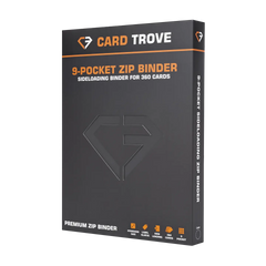 9 Pocket Card Binder for storing up to 360 standard trading cards in ultra-clear sideloading compartments.