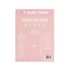 9 Pocket Card Binder Pink back view highlighting premium features and design details for standard trading cards.