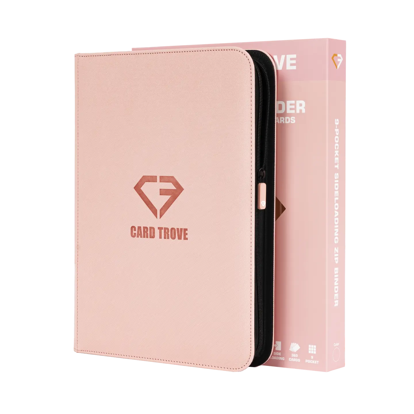9 Pocket Card Binder Pink showcasing a premium pastel pink card storage solution for trading cards.