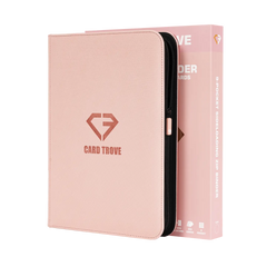 9 Pocket Card Binder Pink showcasing a premium pastel pink card storage solution for trading cards.