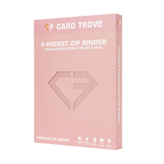 9 Pocket Card Binder Pink with sideloading compartments for 360 standard trading cards in a premium design.