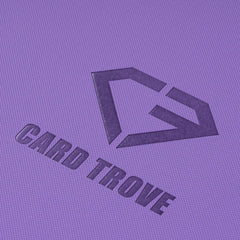 9-Pocket Card Binder Purple with textured surface and embossed Card Trove logo