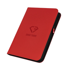 9-Pocket Card Binder Red - premium binder for 360 trading cards with splash and impact resistance.
