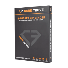 9-Pocket Card Binder - Trove Limited packaging showcasing a premium sideloading binder for 360 cards.