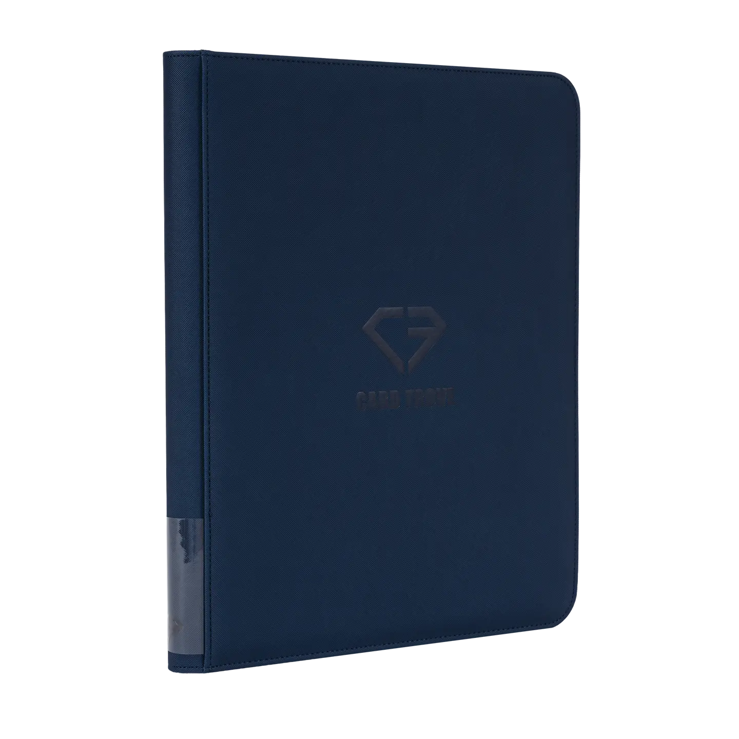 9-Pocket Toploader Card Binder Blue for storing 252 standard trading cards in a durable, splash-resistant design.