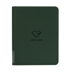 9-Pocket Toploader Card Binder Green for standard size trading cards with splash and impact resistance.