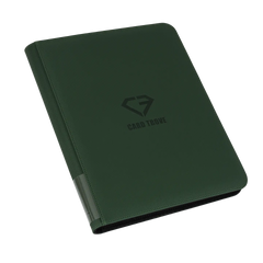 9-Pocket Toploader Card Binder Green for storing 252 standard size trading cards with a sleek design.