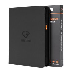 9 Pocket Toploader Card Binder in grey, designed for storing 252 standard size toploaders securely.