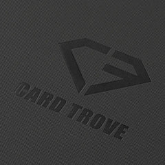 9 Pocket Toploader Card Binder in grey featuring a textured surface and embossed Card Trove logo.