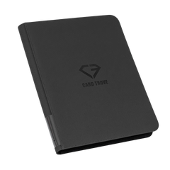 9 Pocket Toploader Card Binder grey with CARD TROVE logo, designed to hold 252 standard toploaded trading cards.
