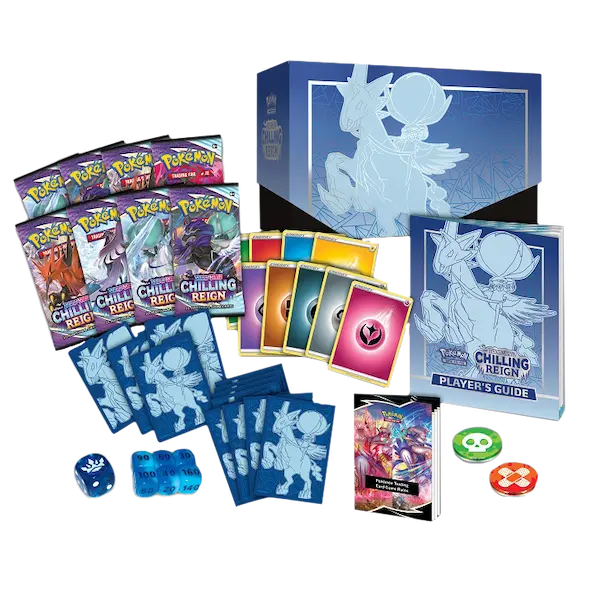 Contents of Pokemon Sword & Shield Chilling Reign Elite Trainer Box - Ice