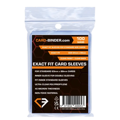 Pack of 100 exact fit soft card sleeves