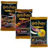 HP Quidditch Cup Booster Pack featuring three booster packs with Quidditch-themed cards from the Harry Potter TCG.