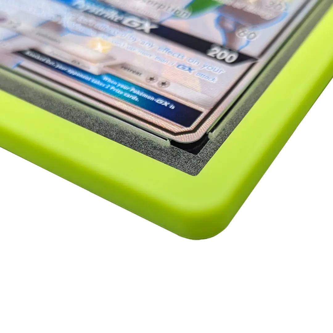 Detail of light green slab bumper