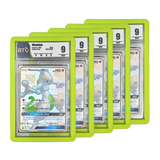 PSA Slab Bumper - Light green protecting Mewtwo GX graded cards in mint condition.