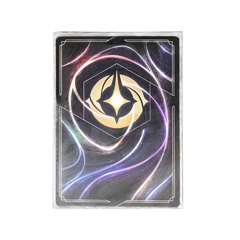 Lorcana card in standard card sleeve