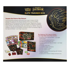 Pokemon Sword & Shield Lost Origin Elite Trainer Box - Back information