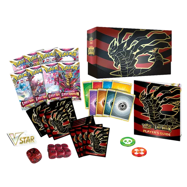 Contents of Pokemon Sword & Shield Lost Origin Elite Trainer Box