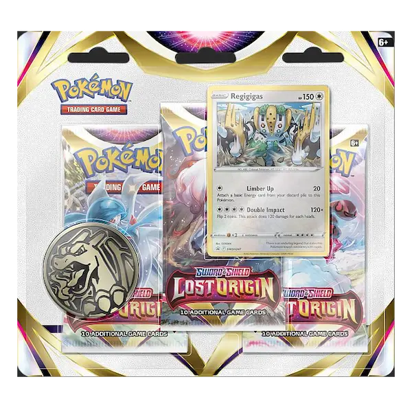 Pokemon Sword & Shield Lost Origin Regigigas 3-Pack Blister