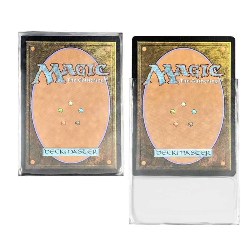 Magic the gathering card in soft card sleeve