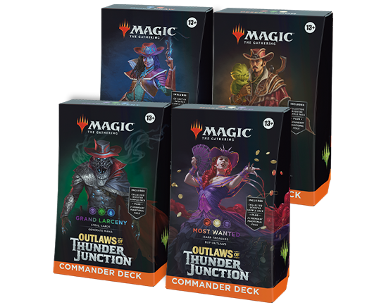 Different Magic: the Gathering product boxes