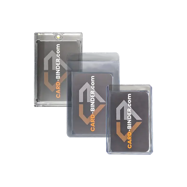 3 types of card holders with cards inside