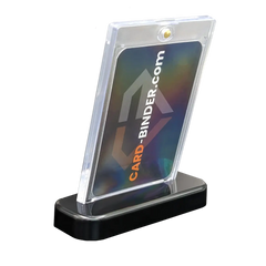 Magnetic card holder in display stand