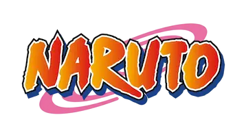 Colorful logo of Naruto, showcasing vibrant orange and pink text on a dark background, representing the popular anime.