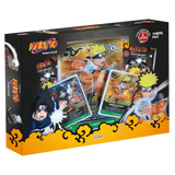 Naruto TCG Special Box Naruto and Sasuke First Print featuring starter pack and collectible cards.