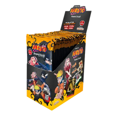 Naruto TCG Booster Box Limited Edition First Print with 24 booster packs featuring Konoha Shidō characters.