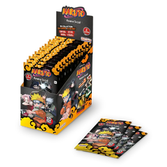 Naruto TCG Booster Box Limited Edition First Print featuring 24 booster packs of Naruto characters and Konoha Shidō expansion.