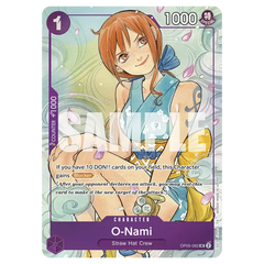 Dash Pack 2025 featuring O-Nami character card from One Piece Card Game with alternative illustration.
