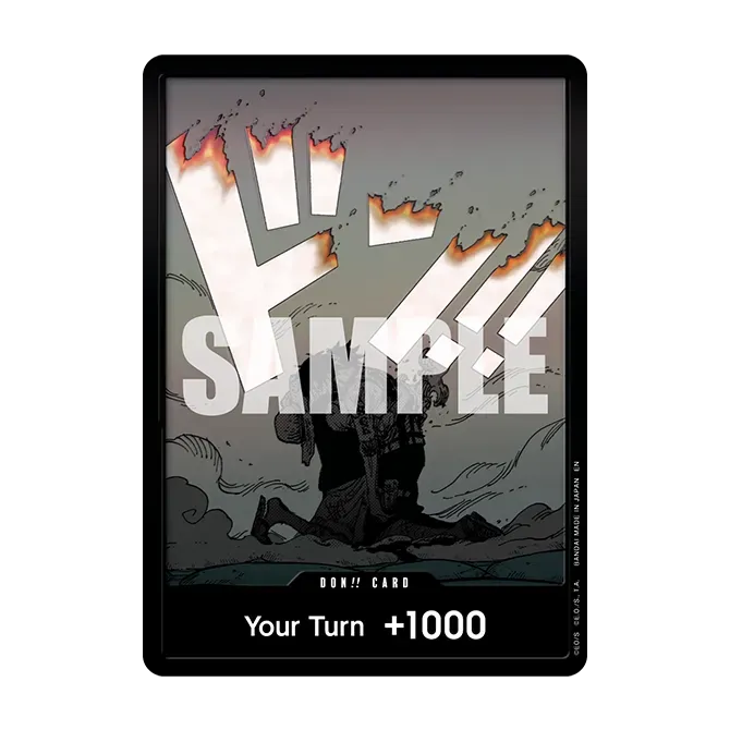 Card from OP16 Double Pack Set Vol.11 showcasing dramatic attack with +1000 effect. Your Turn gameplay focus.