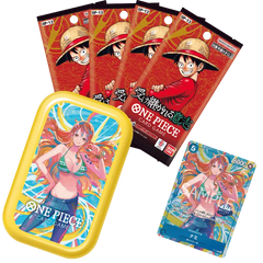 One Piece Vol 3 Tin Pack Set featuring Nami, 4 OP-13 Booster Packs and a random Promo Card