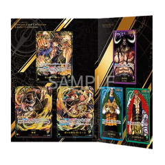 Leader Collection Japanese Promo featuring premium card design with Luffy, Ace, Sabo, Crocodile, Eustass and Kaido.