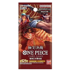 OPC-02 Paramount War Booster Box featuring iconic One Piece characters and artwork.