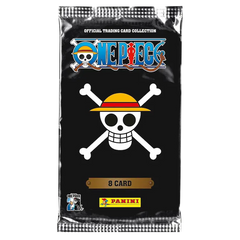 Panini 25th Anniversary Booster Box (Live-stream) One Piece booster pack featuring iconic skull and crossbones design.