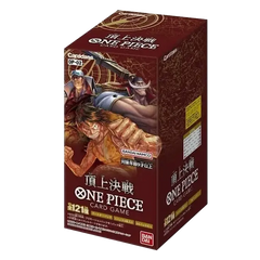 Paramount War Japanese Booster Box featuring One Piece card game packaging with characters and booster pack details.