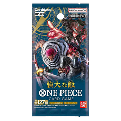 One Piece OP-03 Pillars of Strength Japanese Booster Box featuring vibrant character art and intricate designs.
